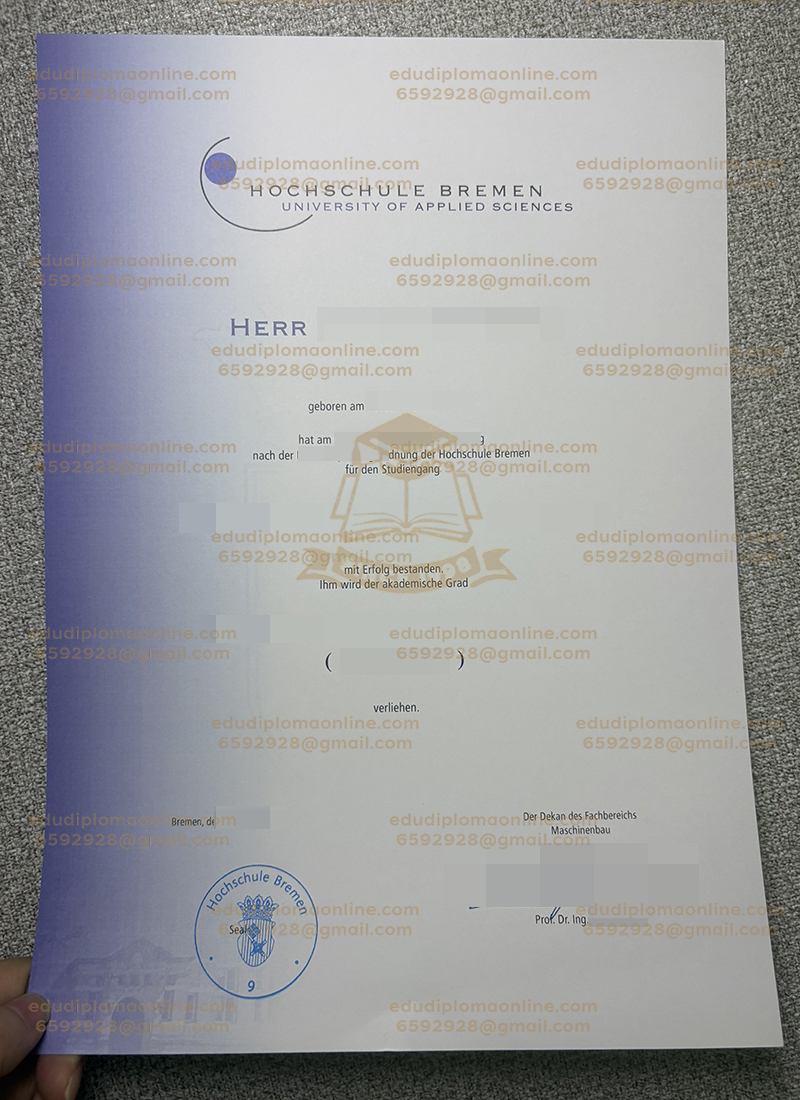 Hochschule Bremen Urkunde