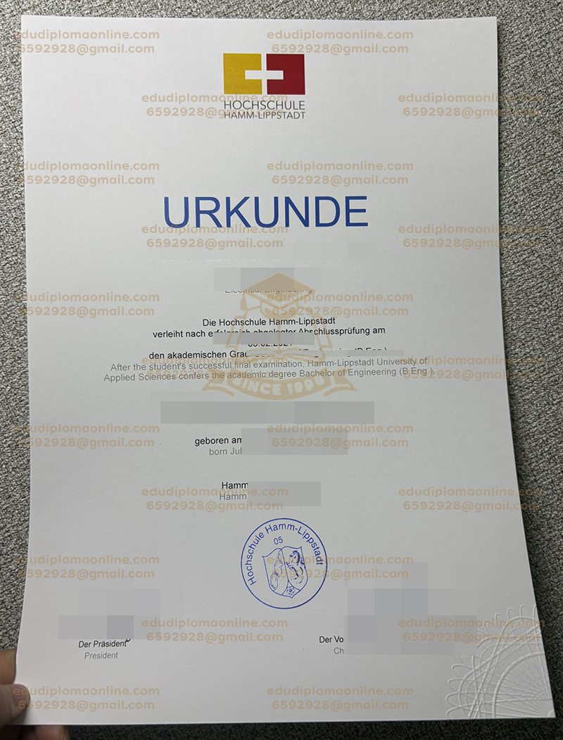 Hochschule Hamm-Lippstadt Urkunde