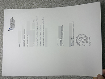 Hochschule Rhein-Waal Urkunde-1