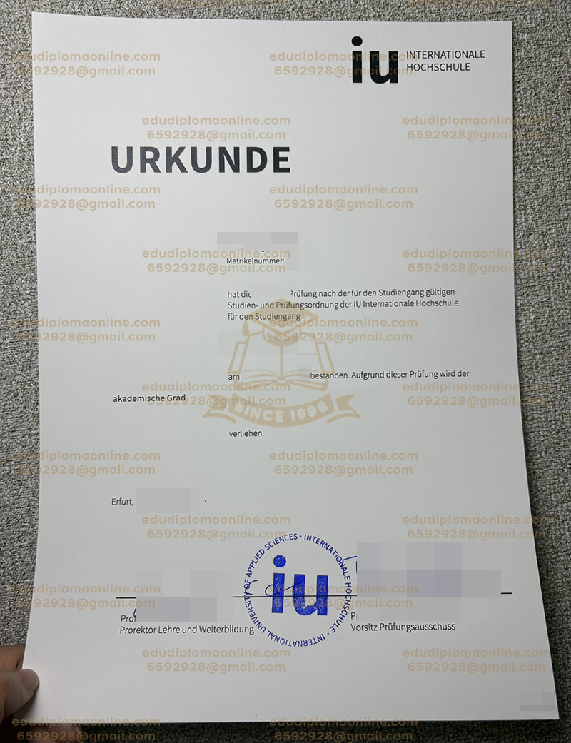 IU Urkunde