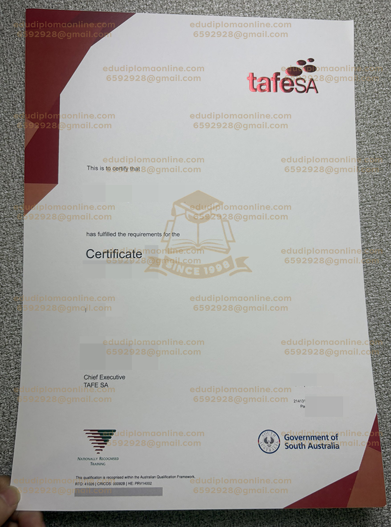 TAFE SA Certificate