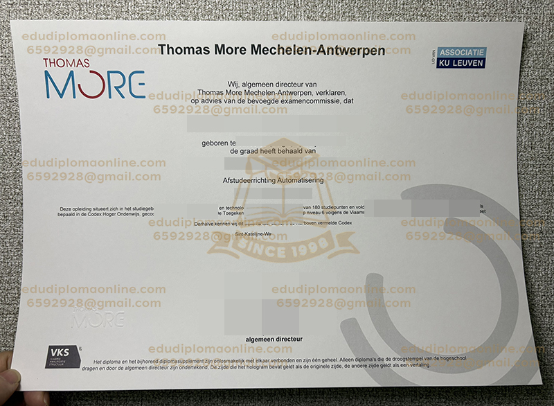 Thomas More Kempen vzw Diploma