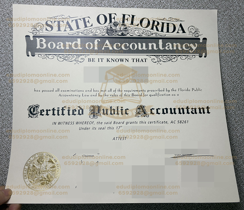 Florida CPA Certificate