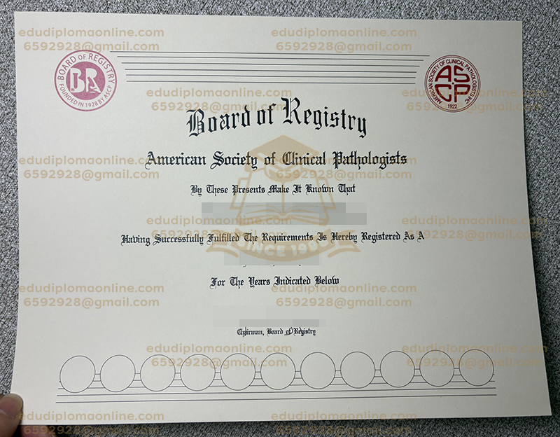 ASCP Certificate