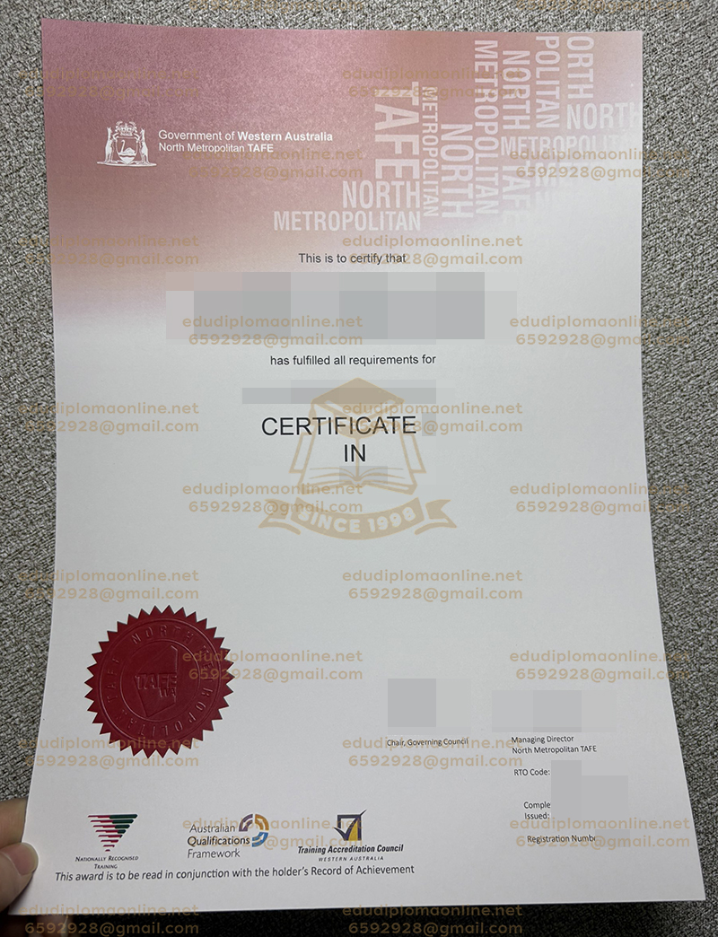 North Metropolitan TAFE Certificate